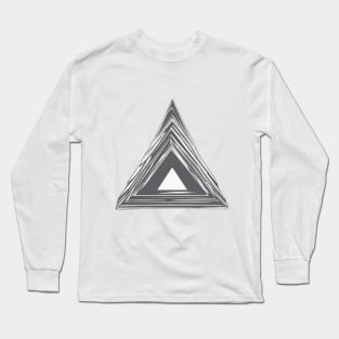 Geometric Triangle Vortex Illusion Graphic No. 440 Long Sleeve T-Shirt